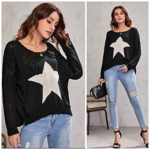 Sweaters - Star print sweater